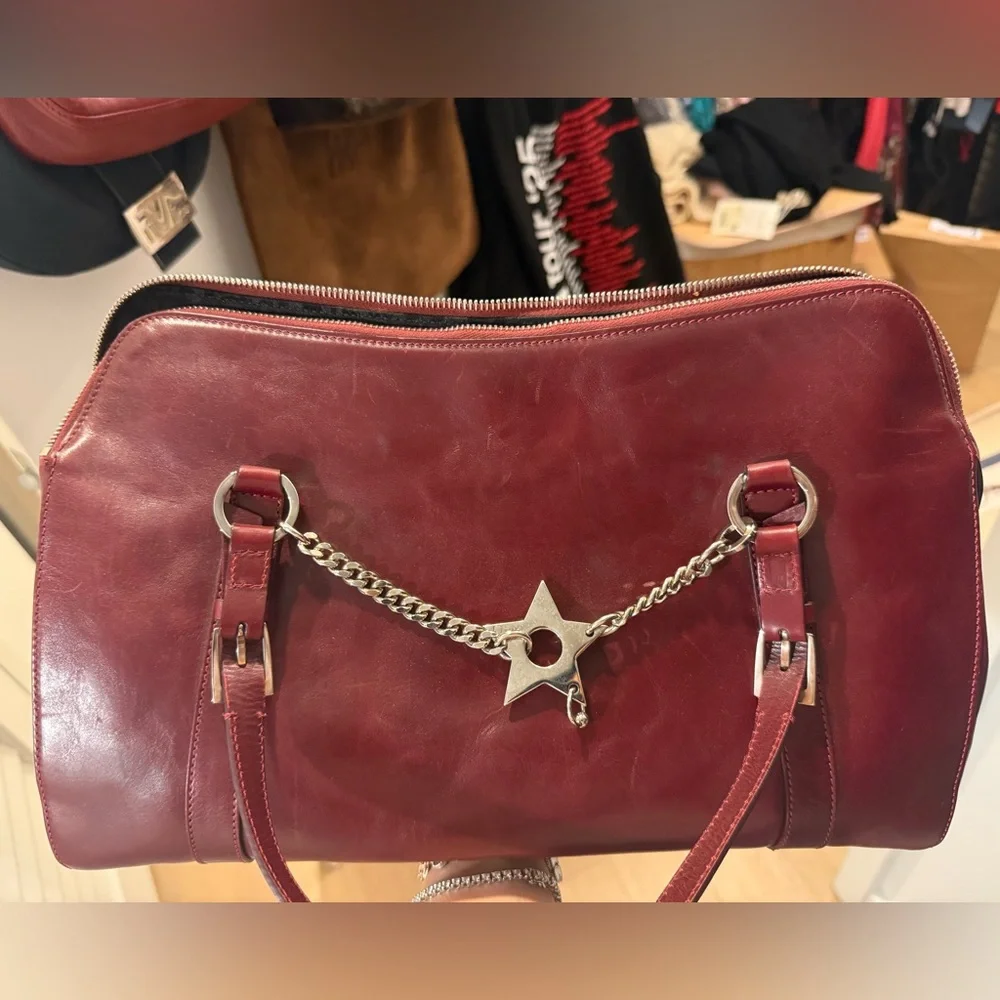 Vintage Galliano Dior Hardcore Piercing Bag - Burgundy